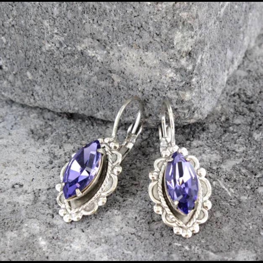 Victorian Genuine Austrian Swarovski Crystal Earrings